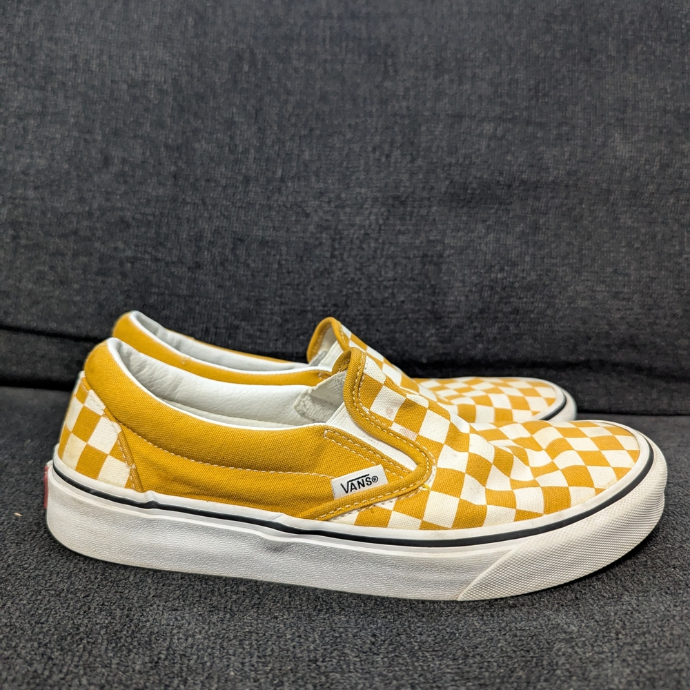 Vans  Yellow Checkered Slip-On Shoes